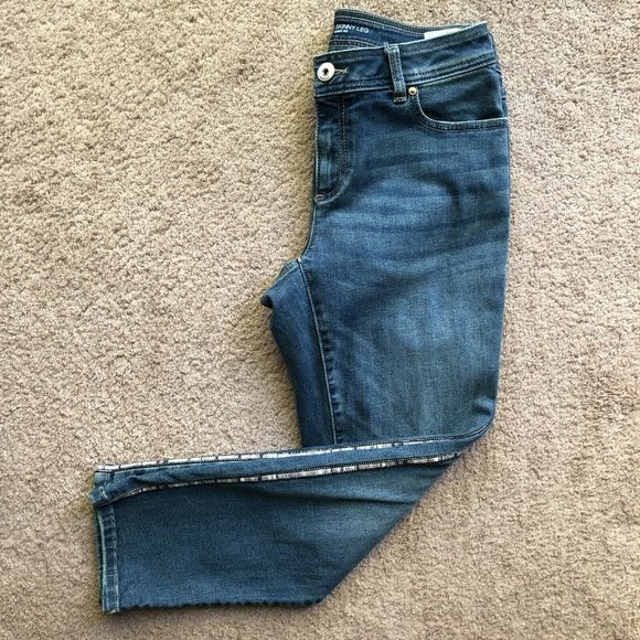 Womens Skinny Leg Curvy Fit Denim Jeans 